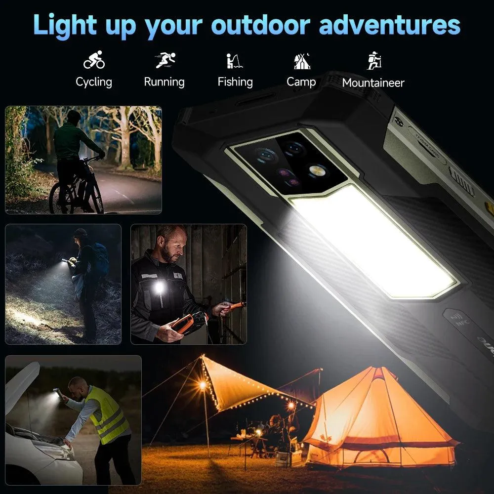 Ulefone Armor 24 Extreme Rugged Phone with 22000mAh Battery, 24GB RAM, 256GB Storage, 6.78" 120Hz Display, and Dual 64MP Night Vision Cameras