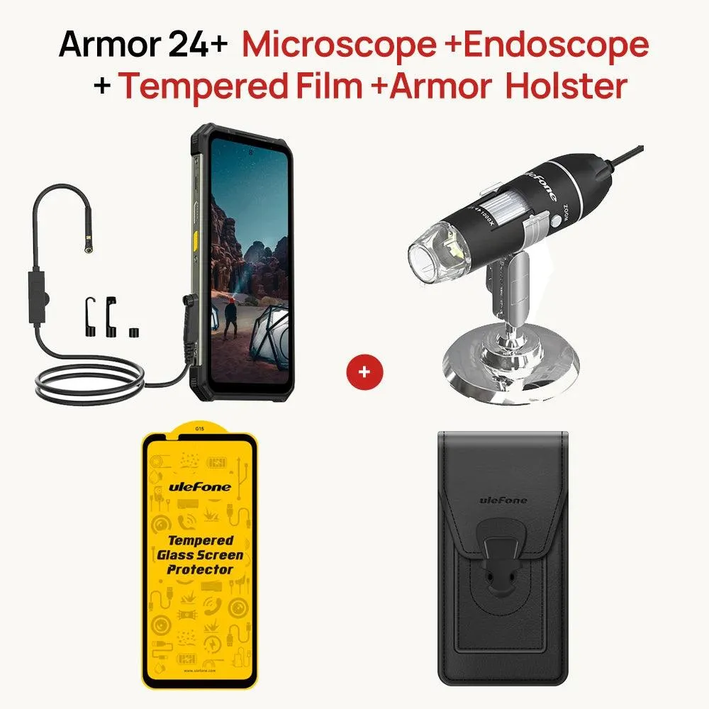 Ulefone Armor 24 Extreme Rugged Phone with 22000mAh Battery, 24GB RAM, 256GB Storage, 6.78" 120Hz Display, and Dual 64MP Night Vision Cameras